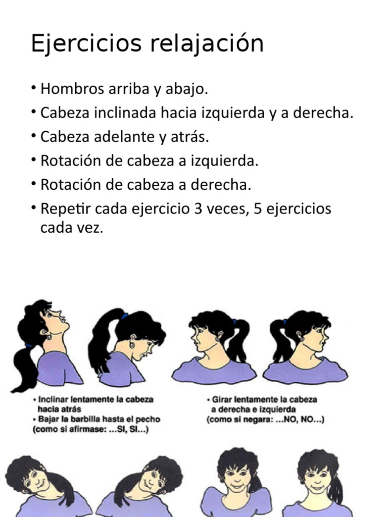 Ejercicios de relajación y vocalización para el cuello y la voz | PDF