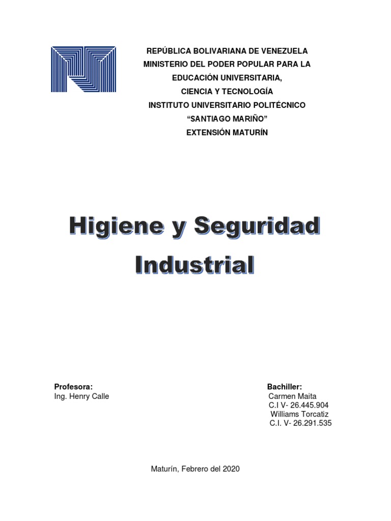 Higiene y Seguridad Industrial PDF | PDF | Seguridad y salud ...