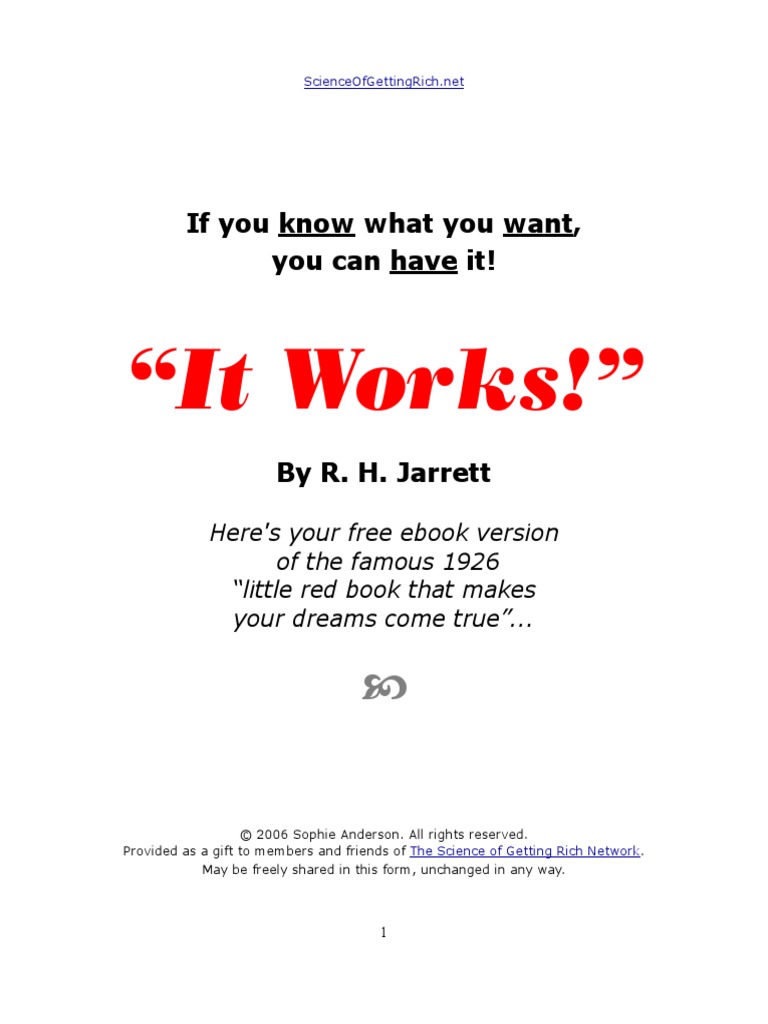 Itworks PDF | PDF | Omnipotence | Mind