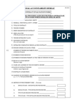National Accountability Bureau: Contract Evaluation Form