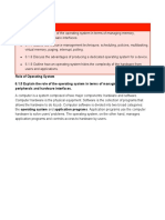 Role of Operating System PDF Computer Science