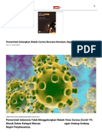 Pemerintah Golongkan Wabah Corona Bencana Nonalam, Begini Penjelasannya PDF