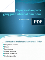 Tindakan Keperawatan pada gangguan istirahat dan tidur