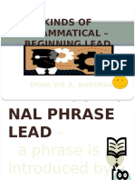KINDS OF GRAMMATICAL - BEGINNING LEAD My OWNED