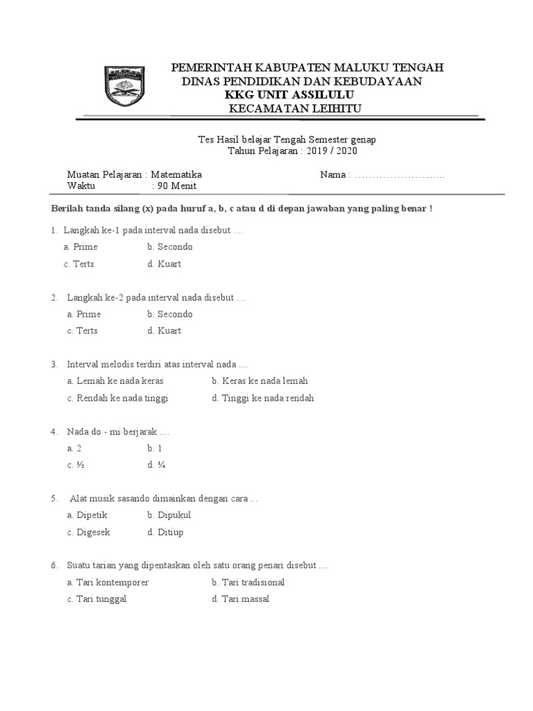 Soal Sbdp