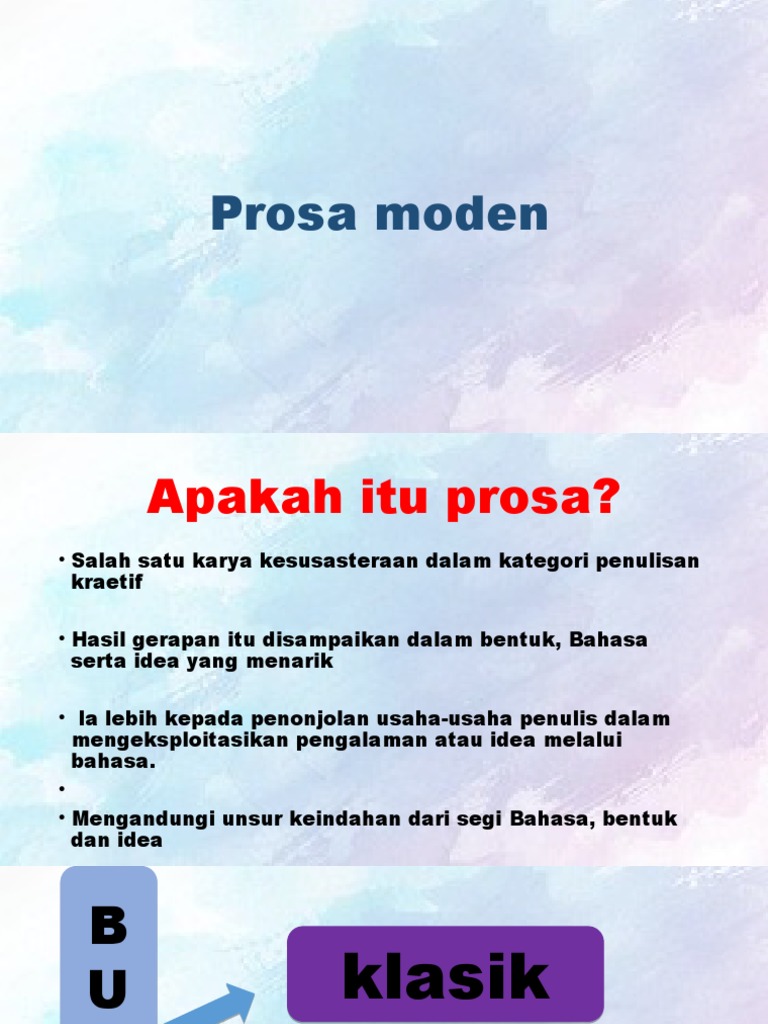 Tugasan Biasa 'Prosa Moden' | PDF