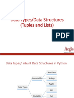 Python - Lecture - 3 (Data - Strucutres Lists and Tuples) PDF