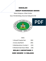 RUANG LINGKUP KOMUNIKASI BISNIS