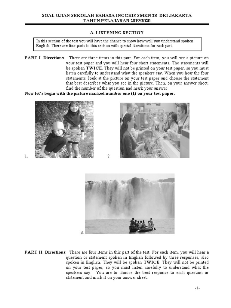 Soal Us Bahasa Inggris