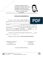 Constancia de Residencia Chavez Corazon Del Pueblo