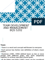 Team Development and Management  BQS5002