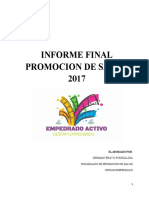 Informe Final Promocion de Salud Empedrado 2017
