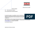 Comunicado Implementación de Formulario PDF