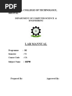 Sepm Lab Mannual