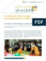 La Utilización de Los Insectos en La Gastronomía, Un Taller Nutritivo - Cinta Quirce, Valentina Filippini & Estefania Mico PDF