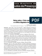 QUILICI, Cassiano Sydow - Notas sobre a _Arte como Veículo_ e o Ofício Alquímico do Performer.pdf