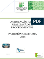 Orientações - Procedimentos Patrimônio-Reitoria - 2018 PDF