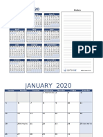 2020 Calendar