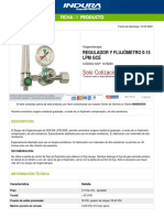 1015200-Regulador y Flujómetro 0-15 LPM Gce