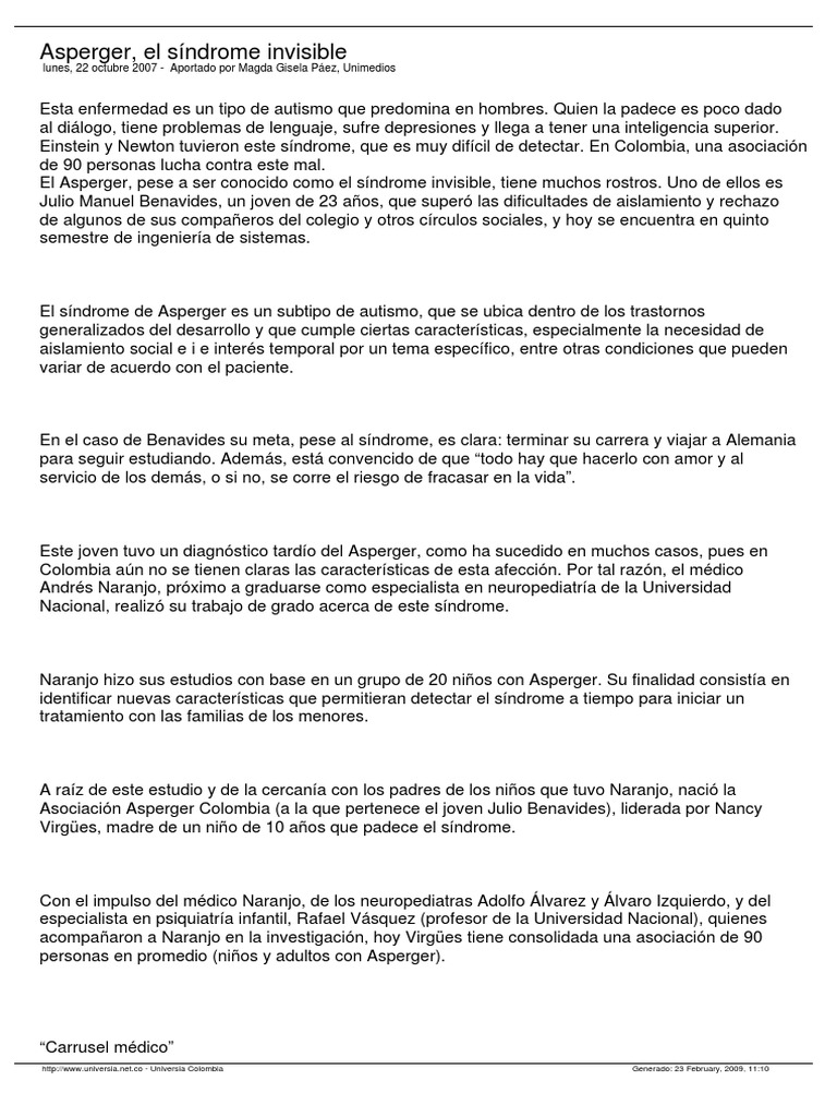 Cómo ayudar a personas con Asperger | PDF | Síndrome de Asperger ...