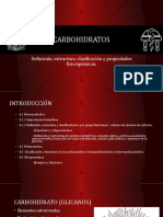 CARBOHIDRATOS: ESTRUCTURA, CLASIFICACIÓN Y FUNCIONES