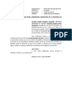 justificación de inasistencia a declaración