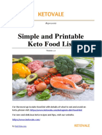 Keto Food List Printable PDF