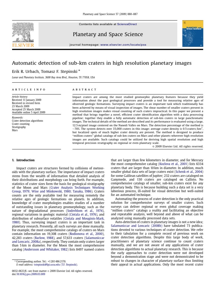 Urbach 09 Statistical Classification Image Resolution