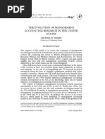 The Evolution of Management Accounting Research in The United States