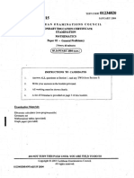 CSEC Mathematics January 2004 P2