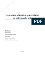 Evaluarea Clinică A Pacientului Cu Artroza Şoldului Final