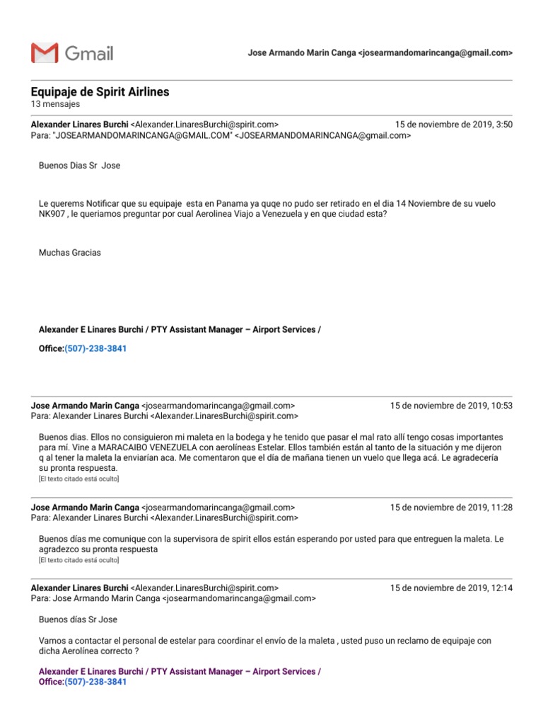 Equipaje de Spirit Airlines PDF | PDF | Aviación | Violencia