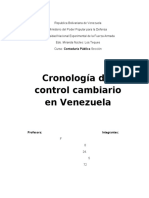 Cronologia Del Control Cambiario en Venezuela!!!!!!!!!!