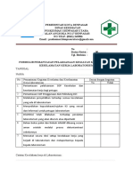 FORMULIR PEMANTAUAN K3 LABORATORIUM