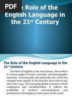 The Role of The English Language in The