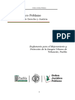 Reglamento para el Mejoramiento y Protección de la Imagen Urbana de Tehuacán