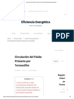 Circulación Del Fluido Primario Por Termosifón - Eficiencia Energética