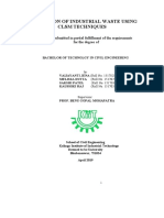 Utilization of Industrial Waste Using CLSM Techniques