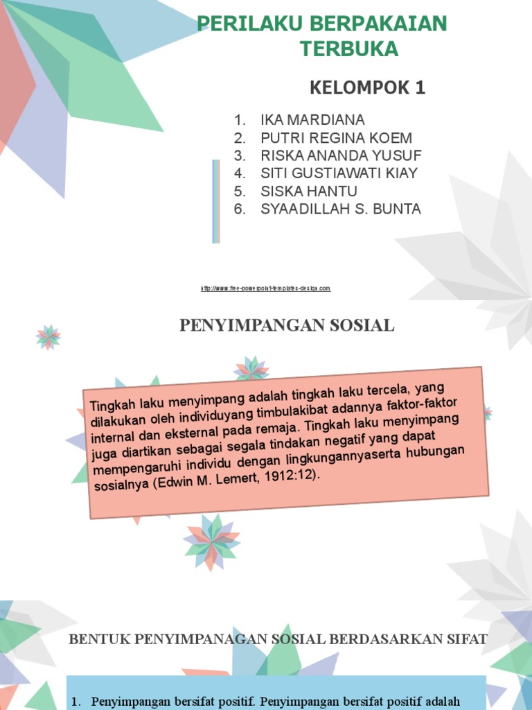 Abstract Leaves PowerPoint Template PDF