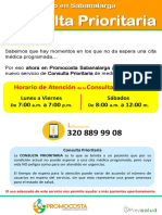 Afiche - Consulta Prioritaria - Sabanalarga