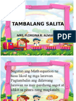 TAMBALANG SALITA Week 5