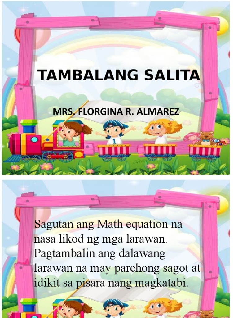 Ano Ang Tambalan Na Salita