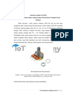 Tutorial Arduino UNO R3 Proyek Mengukur Input Analog Dengan Potensiometer Output Serial Monitor