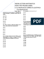 Prueba Saber Comprension Lectora Matematicas Primer Trimestre