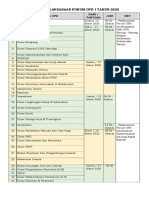 Jadwal Forum OPD 2020