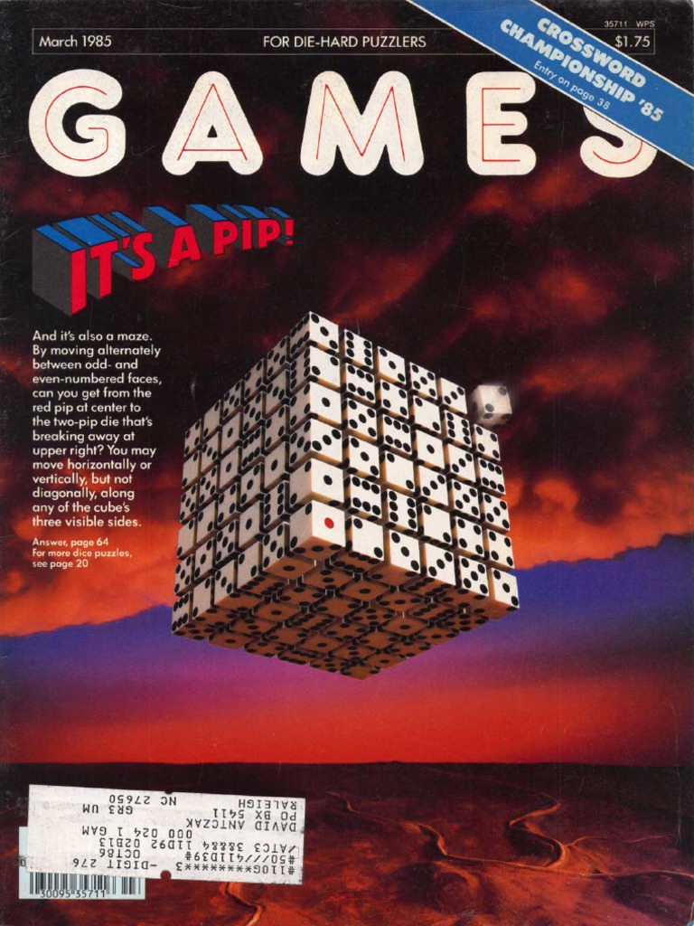 GAMES - 61 - 1985 - March No Ads | PDF | Crossword | Leisure