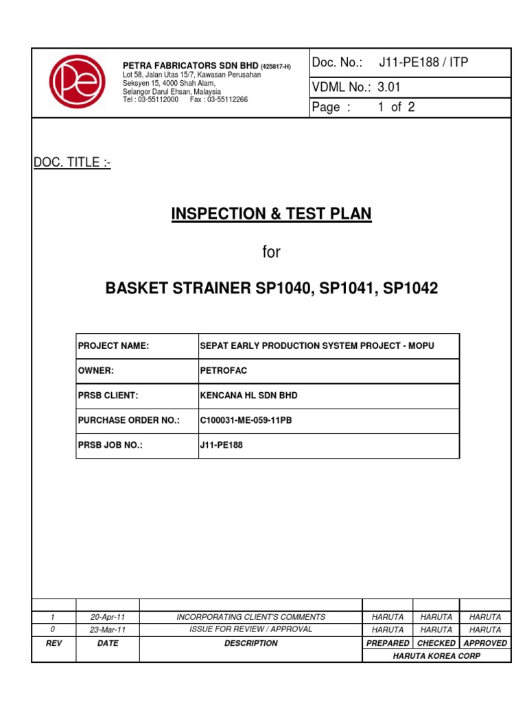 J11 Pe188 Itp Rev 1 Business
