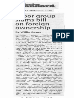 Manila Standard, Mar. 12, 2020, Labor Group Slams Bill On Foreign Ownership PDF