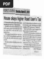 Peoples Journal, Mar. 12, 2020, House okays higher Road Users Tax.pdf