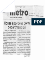 Philippine Star, Mar. 12, 2020, House Approves OFW Department Bill PDF